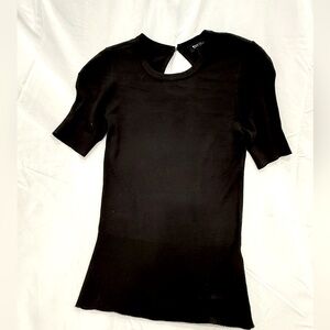 WHBM black sweater top blouse
